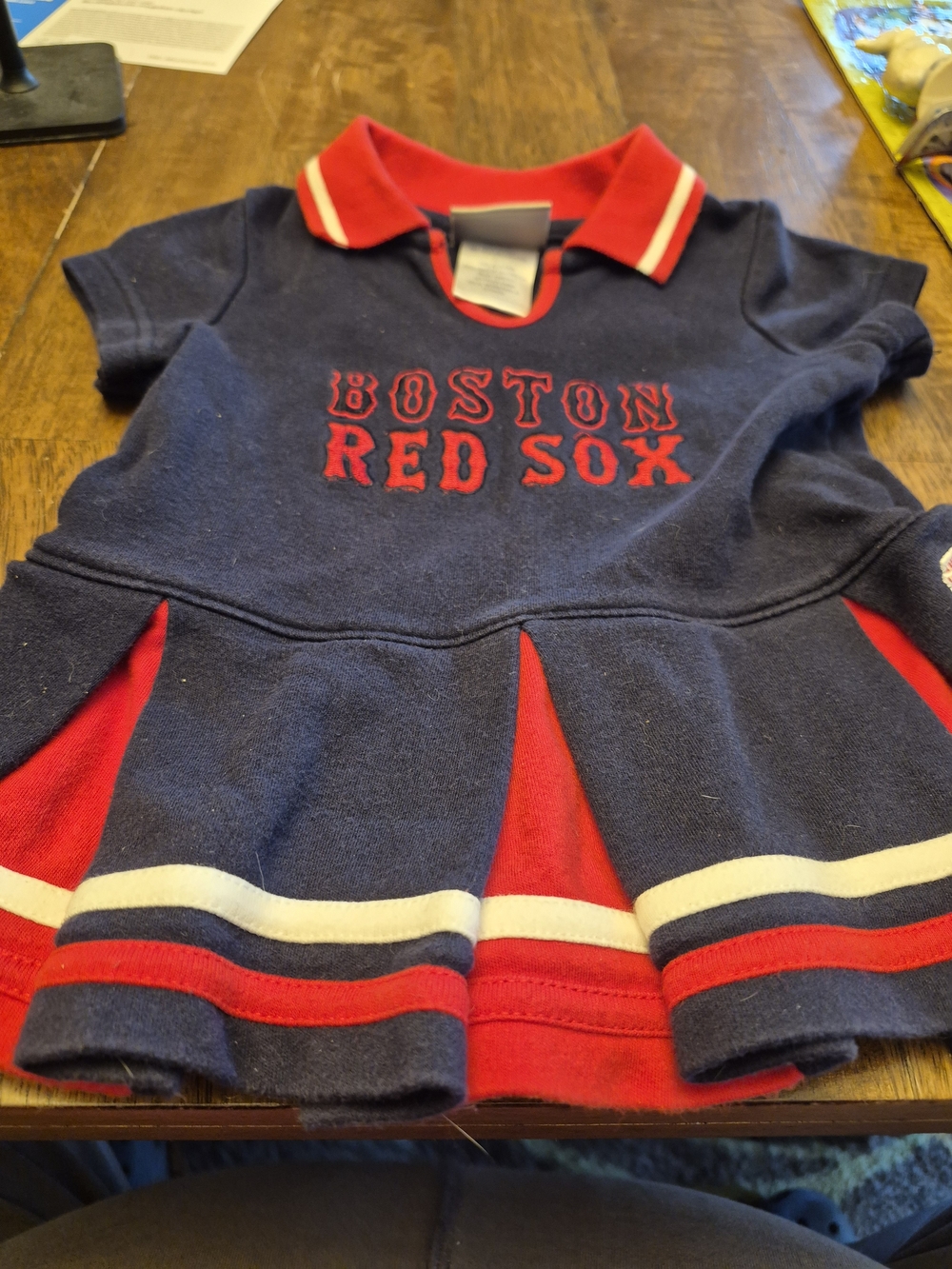 Majestic Boston Red Sox Navy and Red Cheer Dress